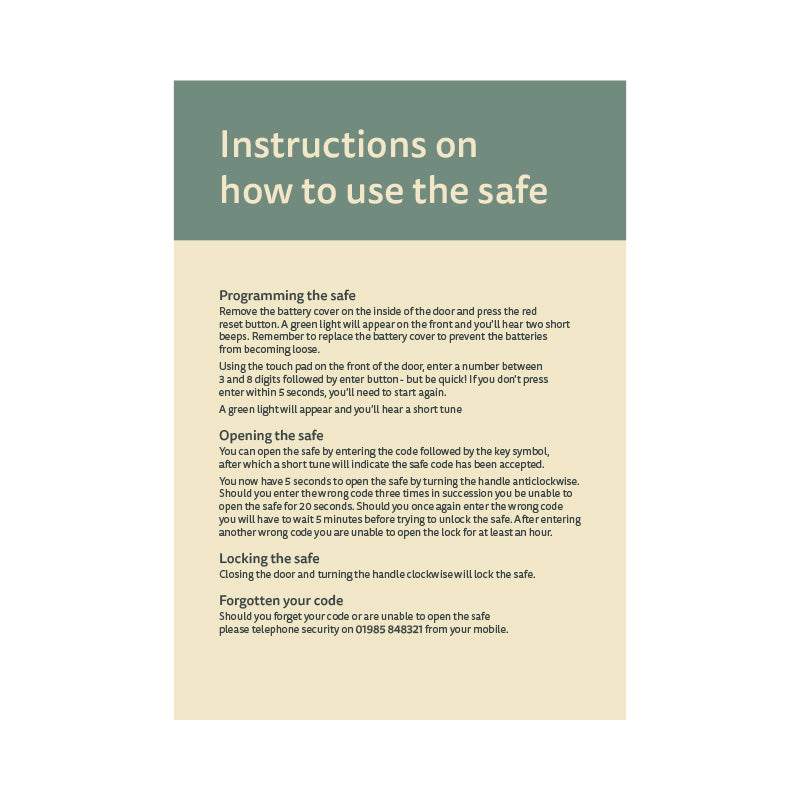 Safe Instructions