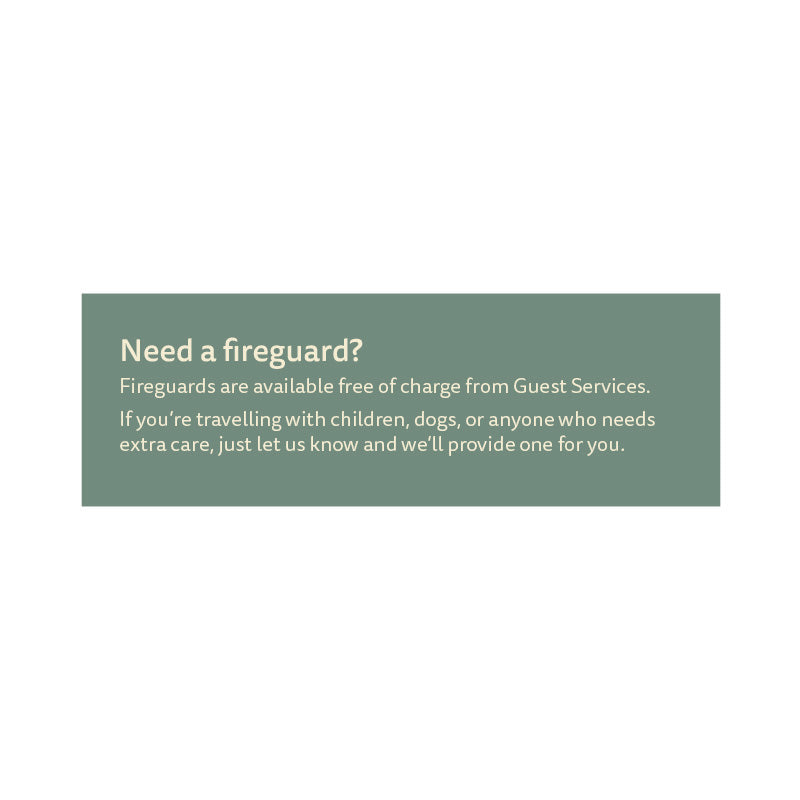 Log Burner Guard Sign