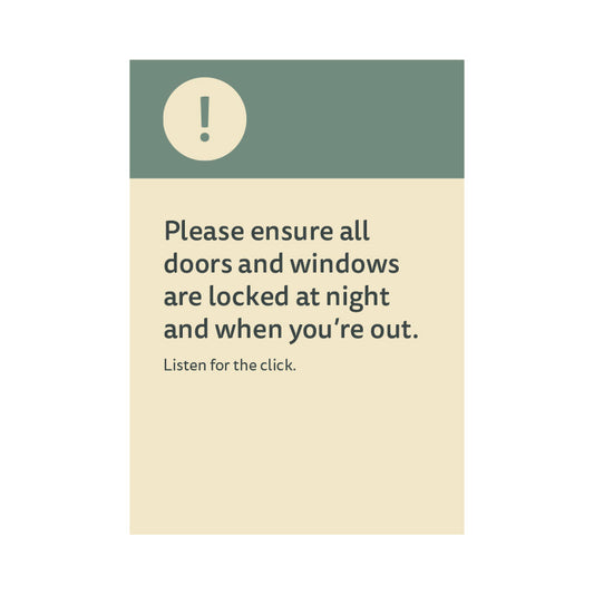 Lock Patio Doors and Windows