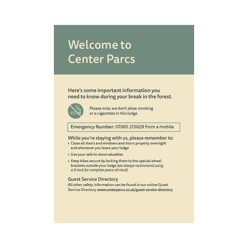 Welcome to Center Parcs (V1)
