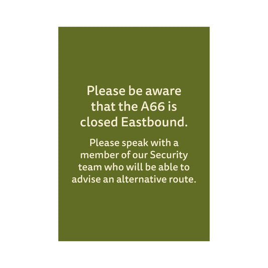 A66 Road Closures - Eastbound - Outdoor