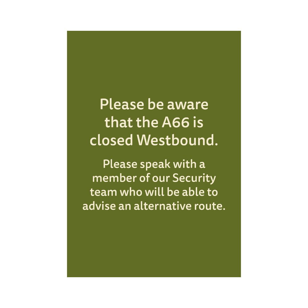 A66 Road Closures - Westbound - Outdoor - A1 - WF
