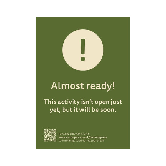 Activity isn't open yet - Outdoor