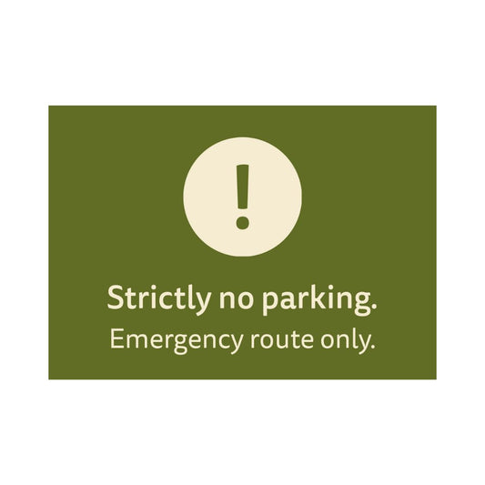 No Parking, Emergency Route Only