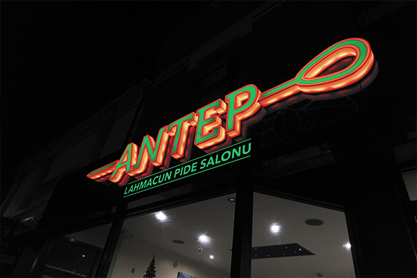 Illuminated Sign for Antep Restaurant by Visual Group