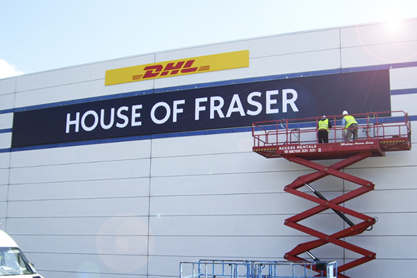 Flat Fascia Sign for House of Fraser by Visual Group